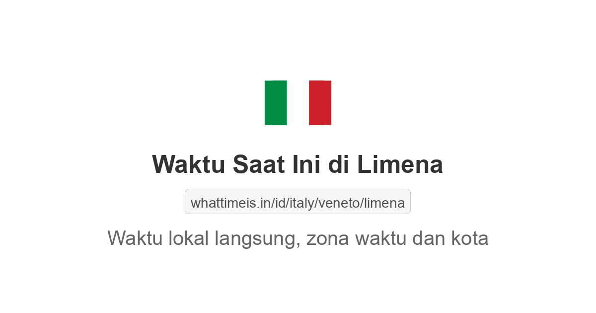 Jam berapa sekarang di: Limena