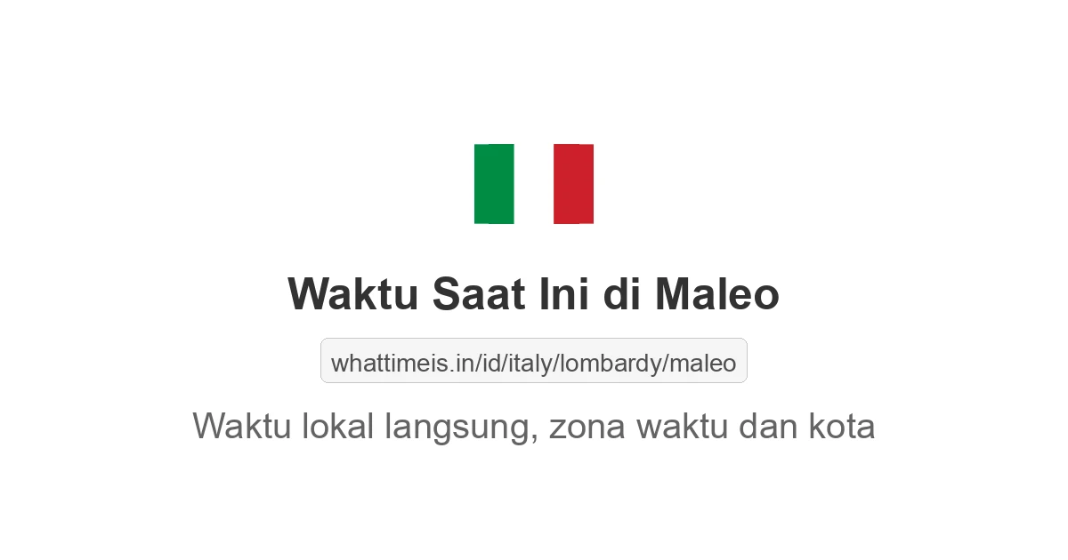 Jam berapa sekarang di: Maleo