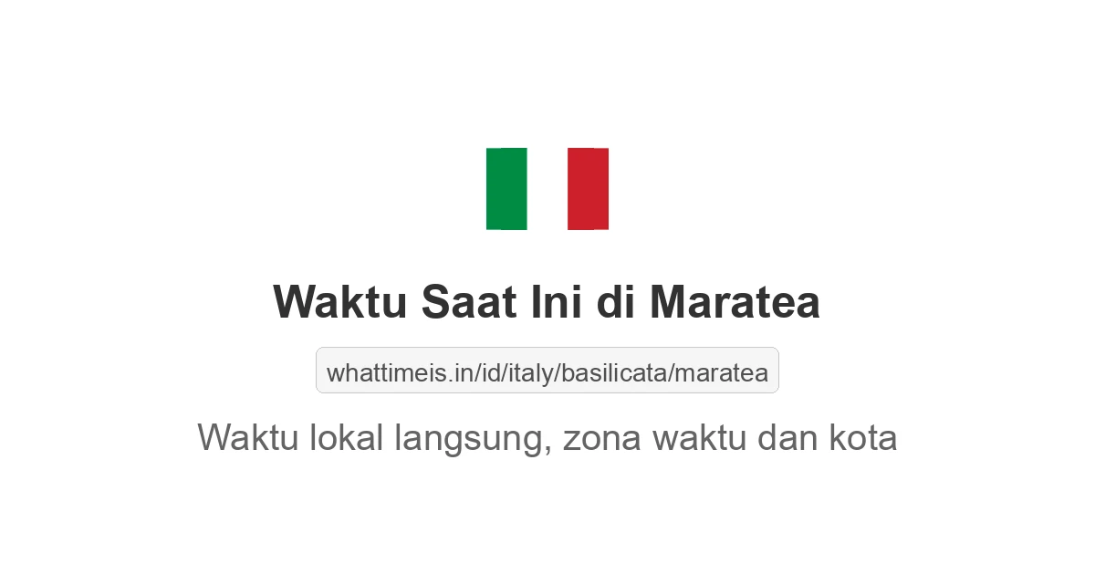 Jam berapa sekarang di: Maratea