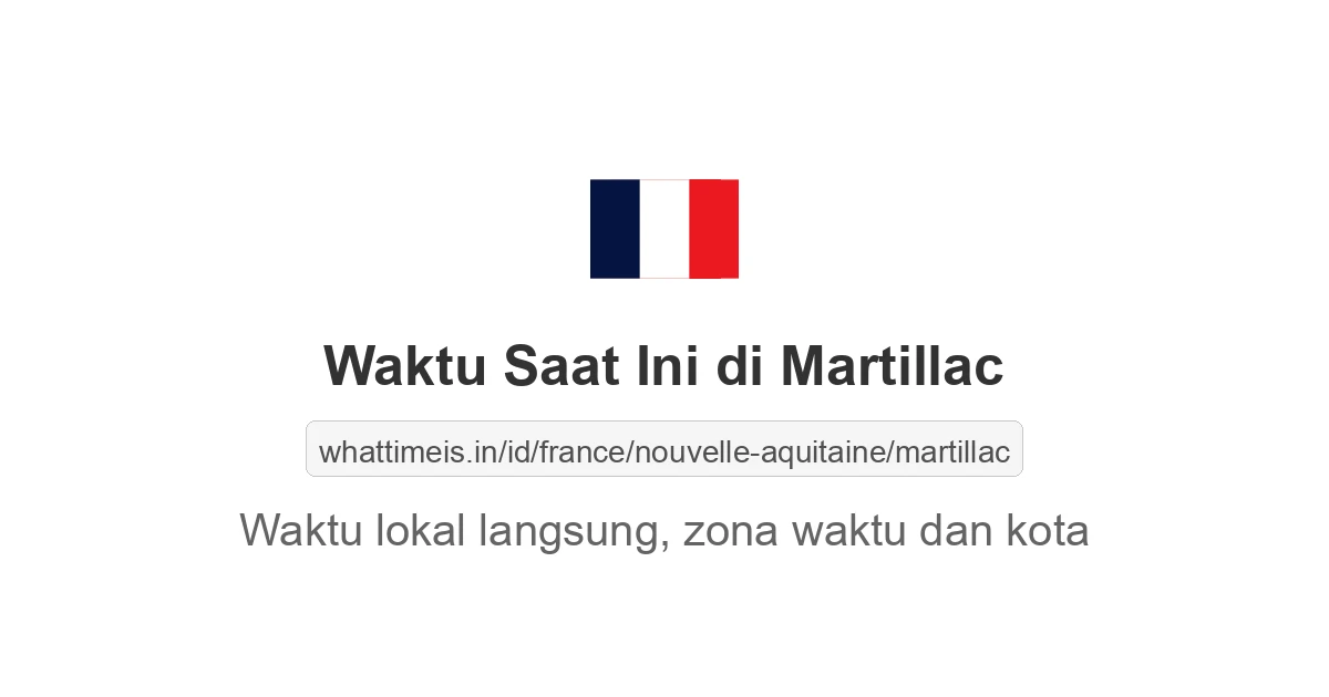 Jam berapa sekarang di: Martillac