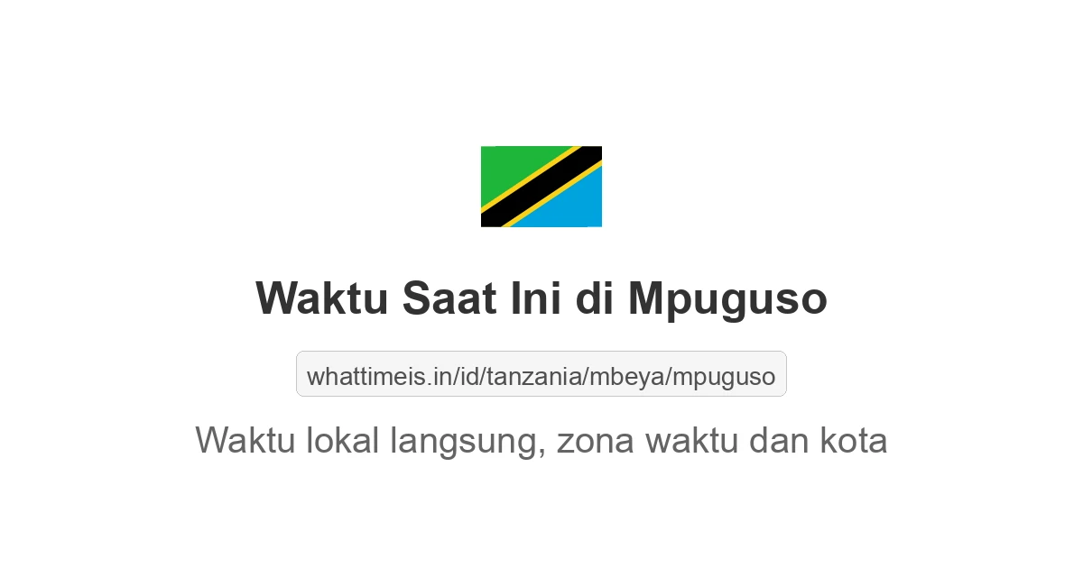 Jam berapa sekarang di: Mpuguso