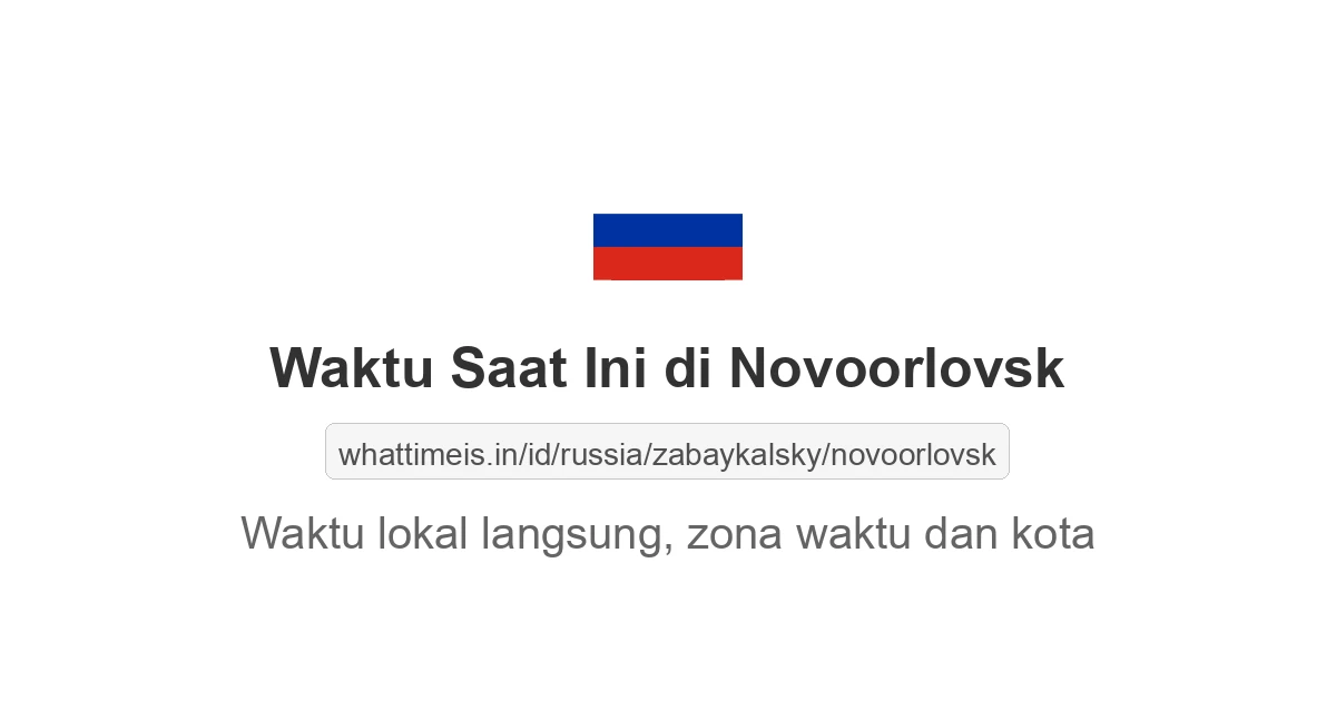 Jam berapa sekarang di: Novoorlovsk