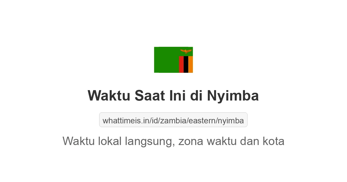 Jam berapa sekarang di: Nyimba