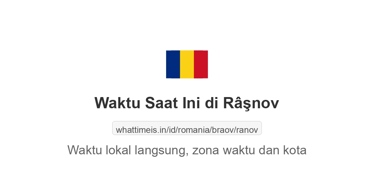 Jam berapa sekarang di: Râşnov