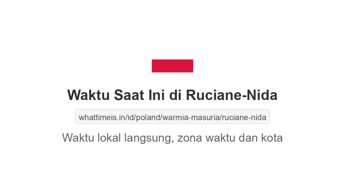 Jam berapa sekarang di: Ruciane-Nida