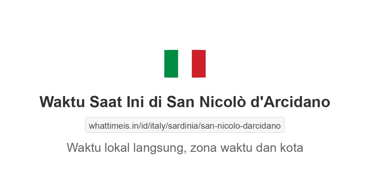 Jam berapa sekarang di: San Nicolò d'Arcidano