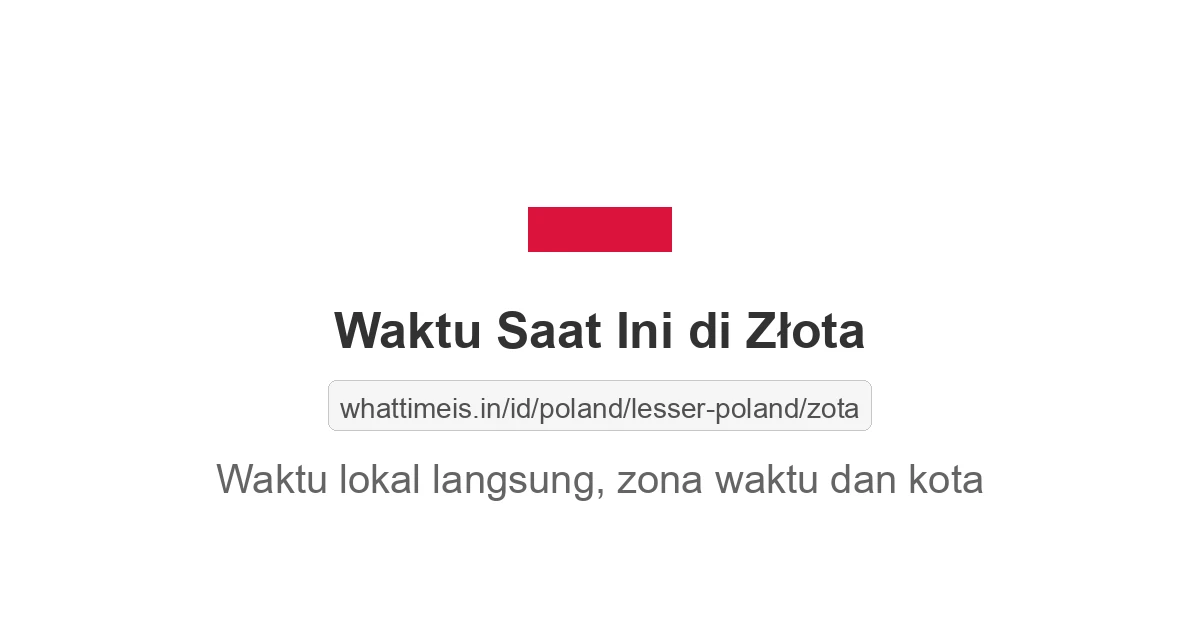 Jam berapa sekarang di: Złota