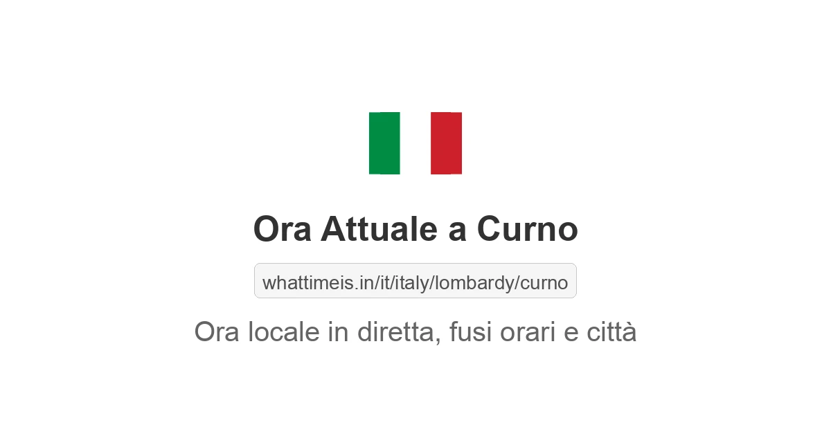 Che ora è a: Curno