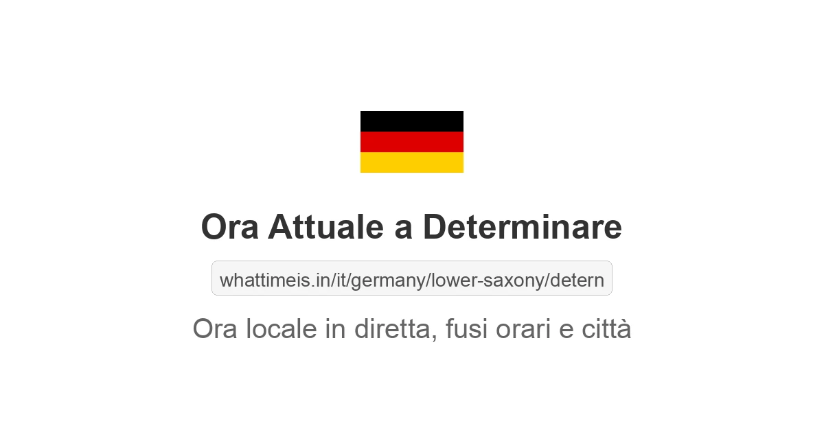 Che ora è a: Determinare
