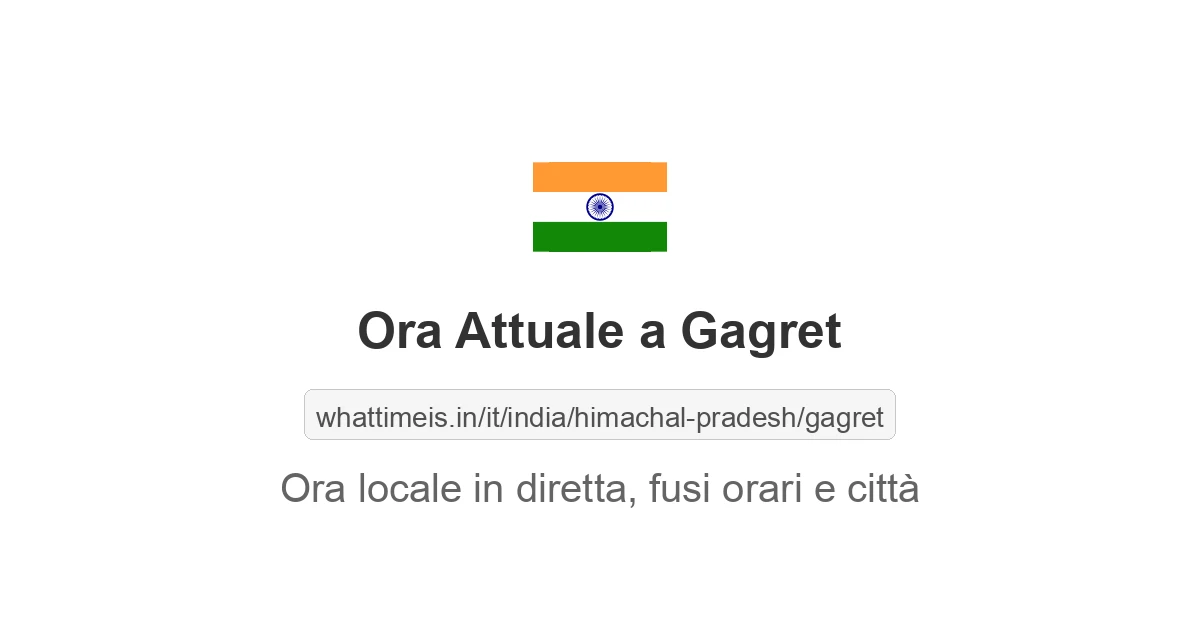 Che ora è a: Gagret