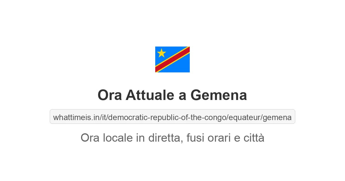 Che ora è a: Gemena