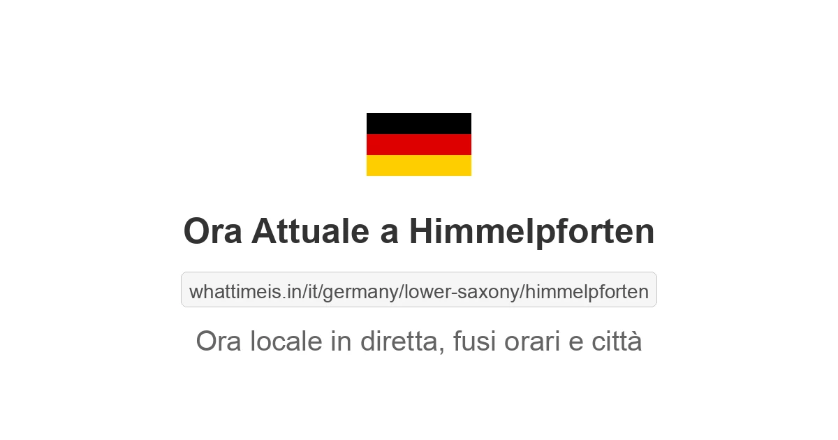 Che ora è a: Himmelpforten