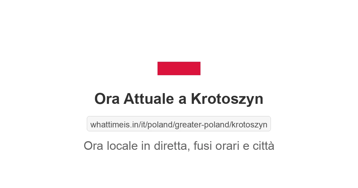 Che ora è a: Krotoszyn