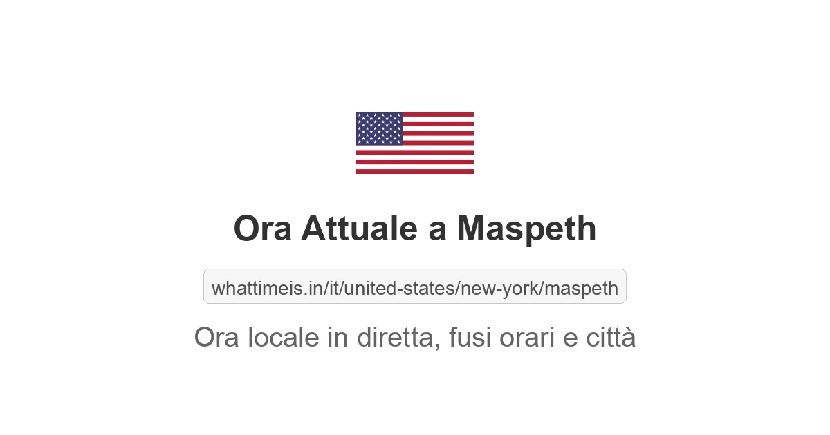 Che ora è a: Maspeth