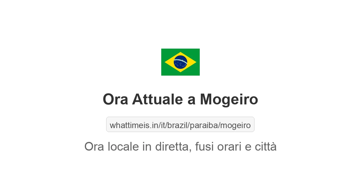 Che ora è a: Mogeiro