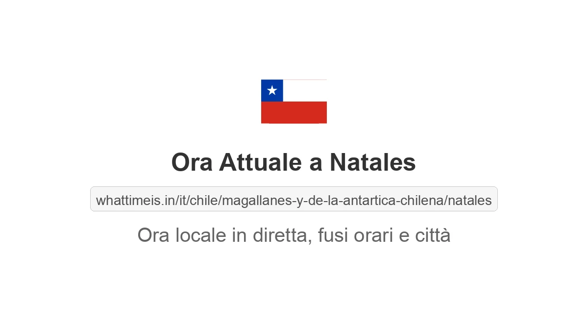 Che ora è a: Natales