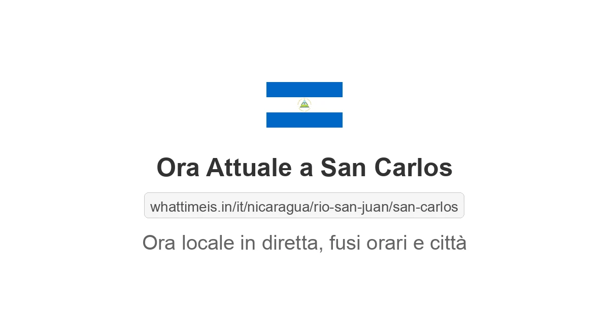 Che ora è a: San Carlos