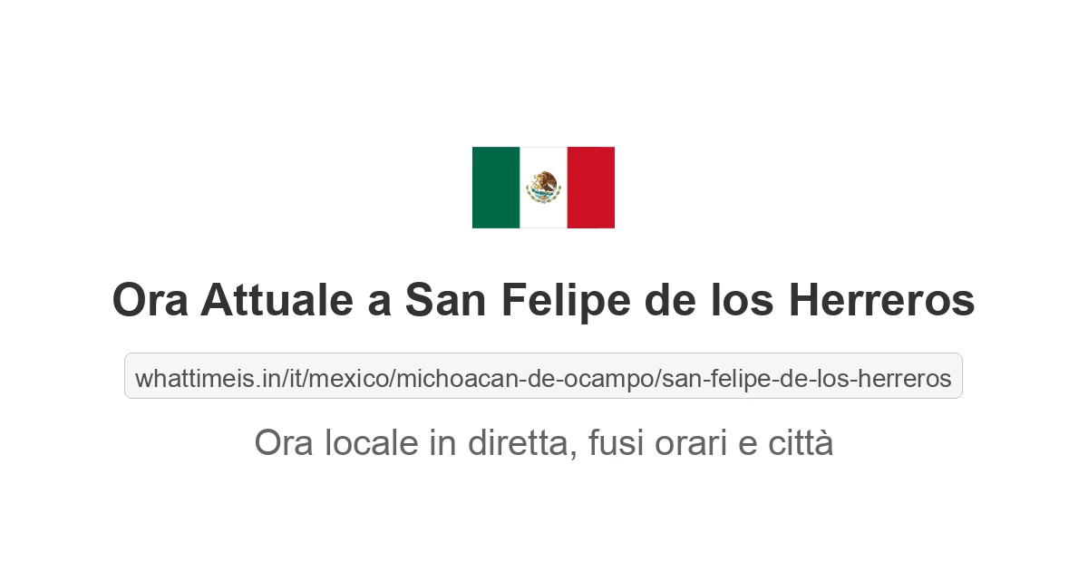 Che ora è a: San Felipe de los Herreros