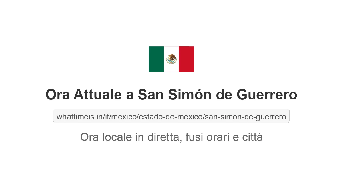 Che ora è a: San Simón de Guerrero