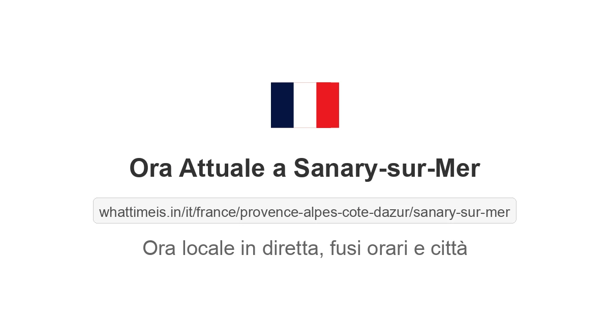 Che ora è a: Sanary-sur-Mer