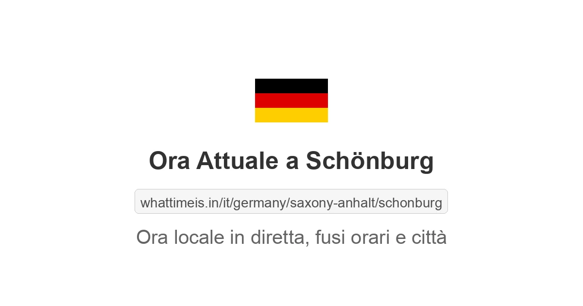 Che ora è a: Schönburg