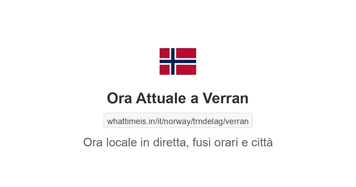 Che ora è a: Verran