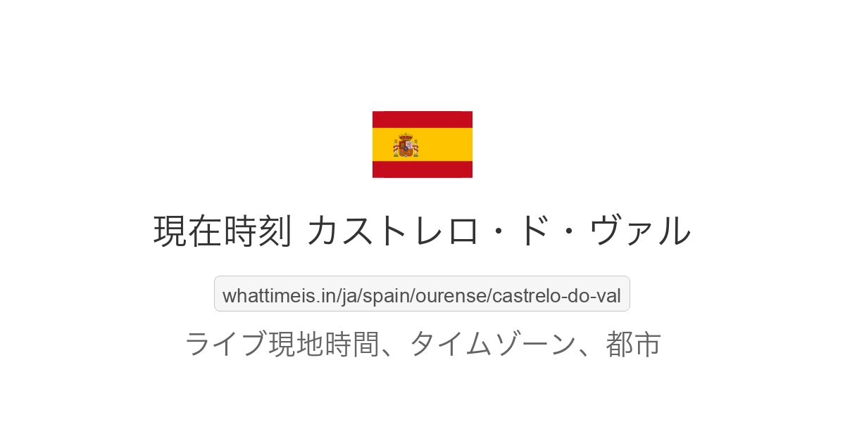 カストレロ・ド・ヴァル の現在時刻