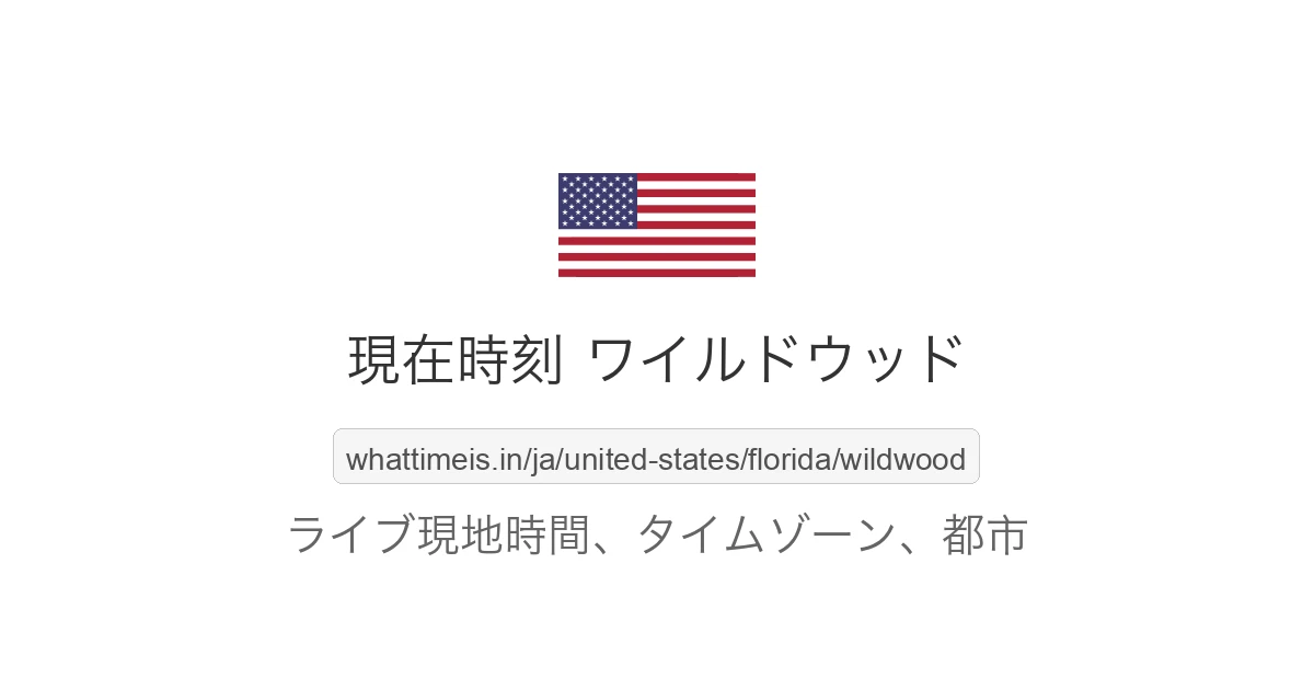 ワイルドウッド の現在時刻