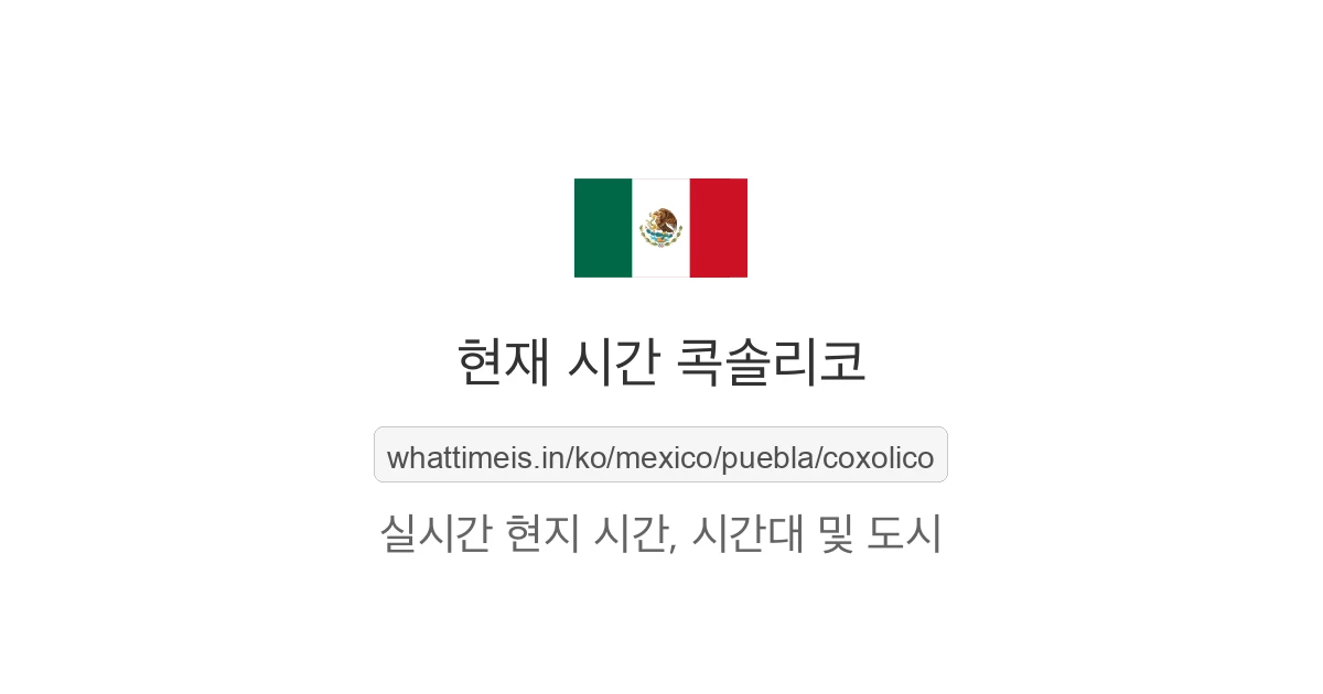 콕솔리코의 현재 시각