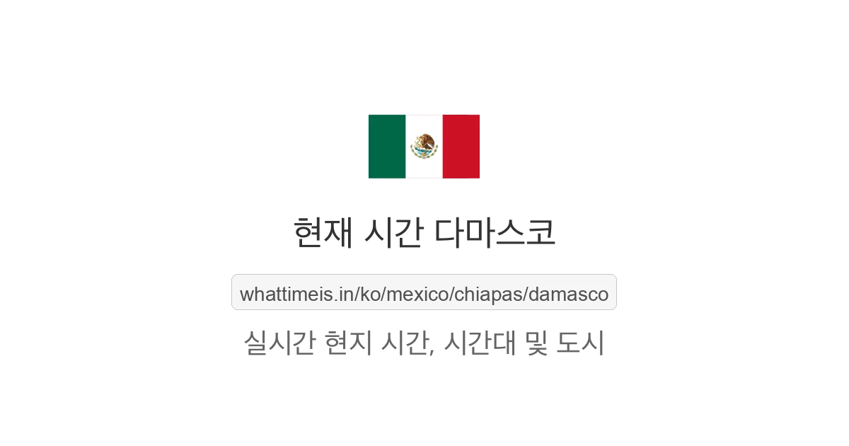 다마스코의 현재 시각