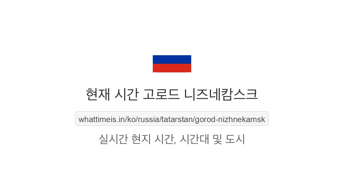 고로드 니즈네캄스크의 현재 시각