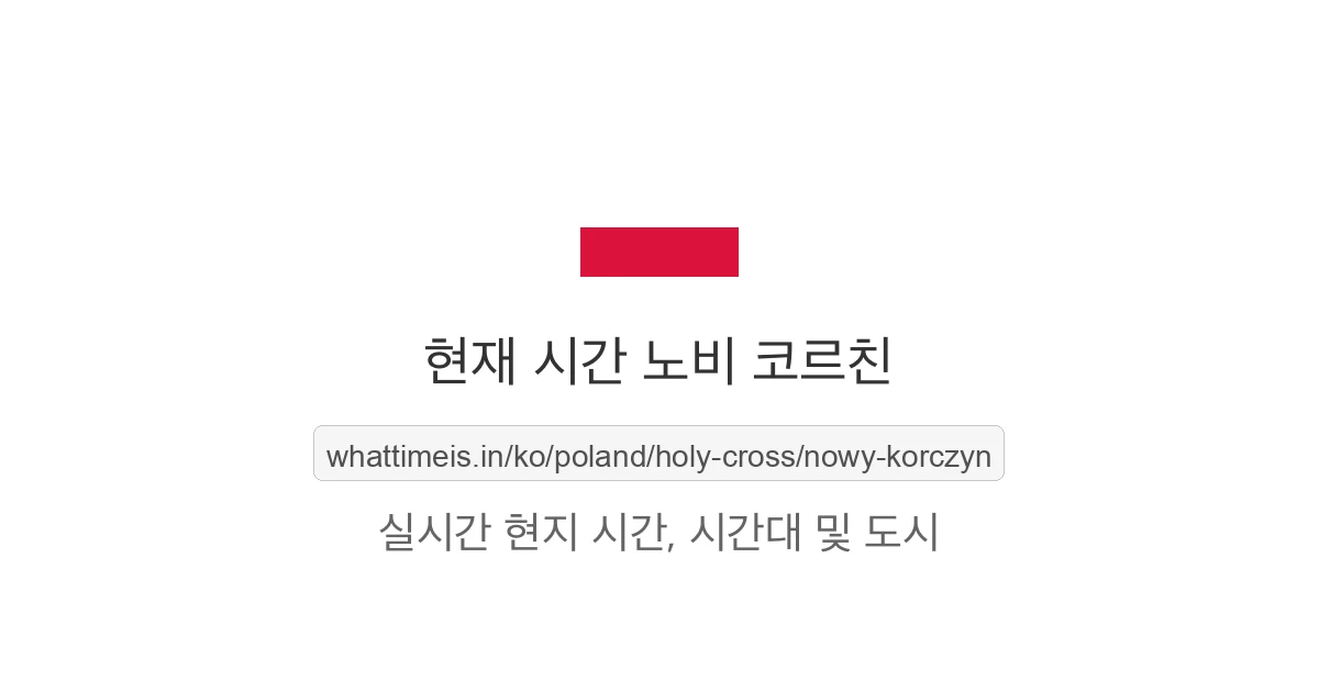 노비 코르친의 현재 시각