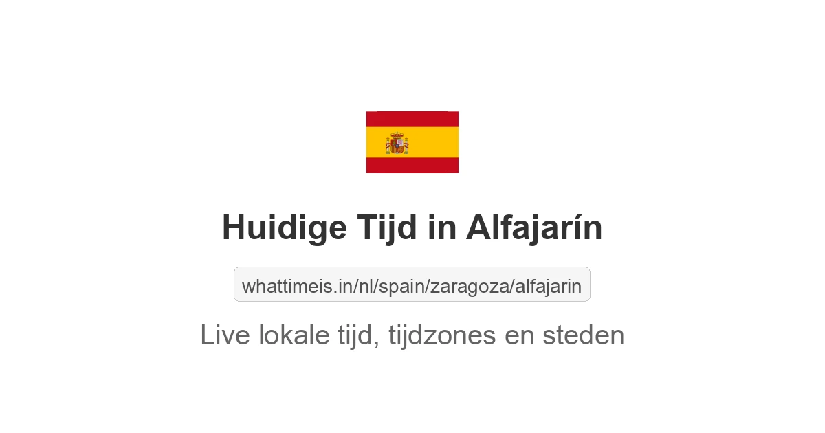 Huidige tijd in Alfajarín