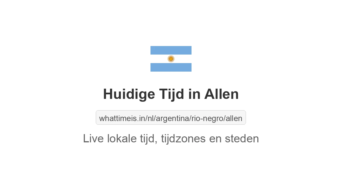 Huidige tijd in Allen