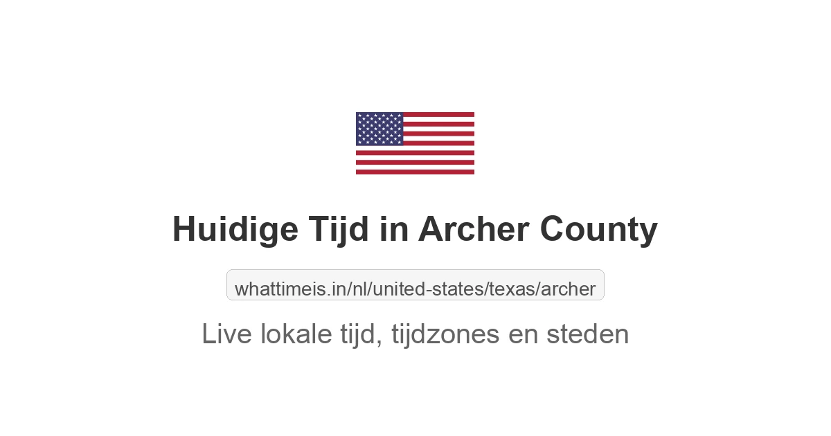 Huidige tijd in Archer County
