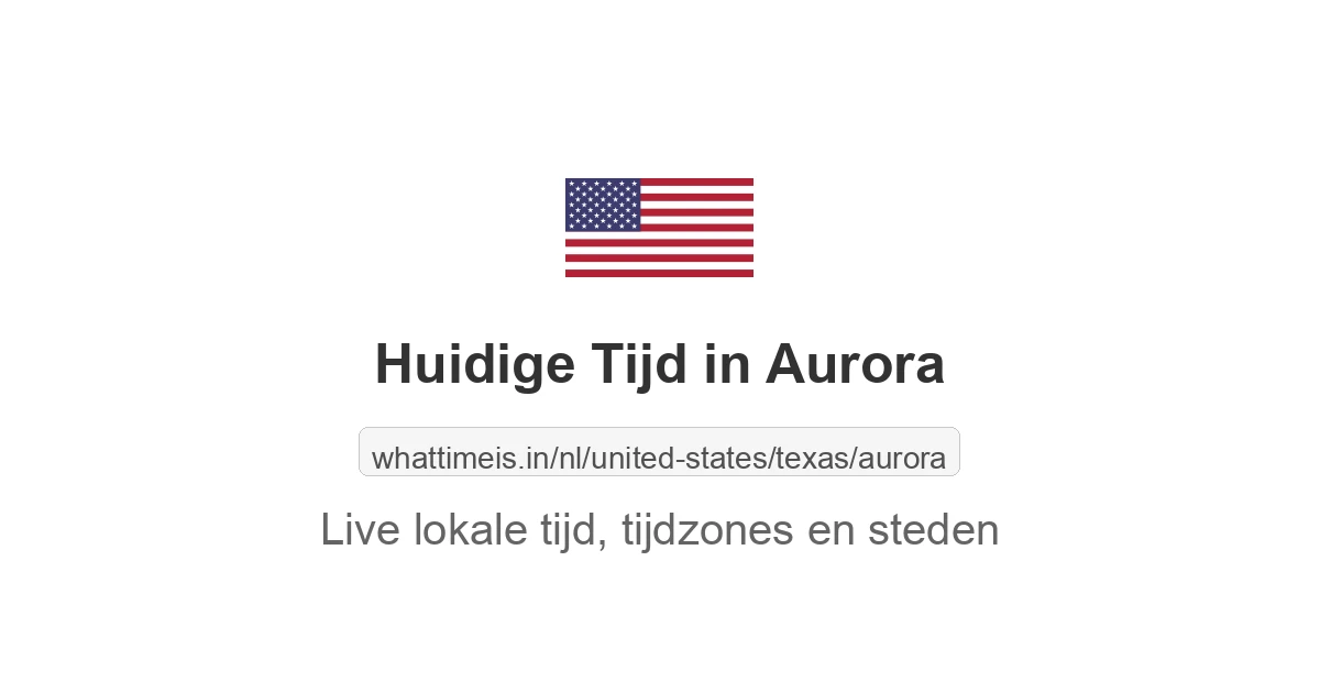 Huidige tijd in Aurora