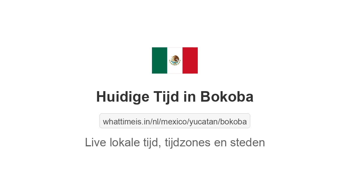 Huidige tijd in Bokoba