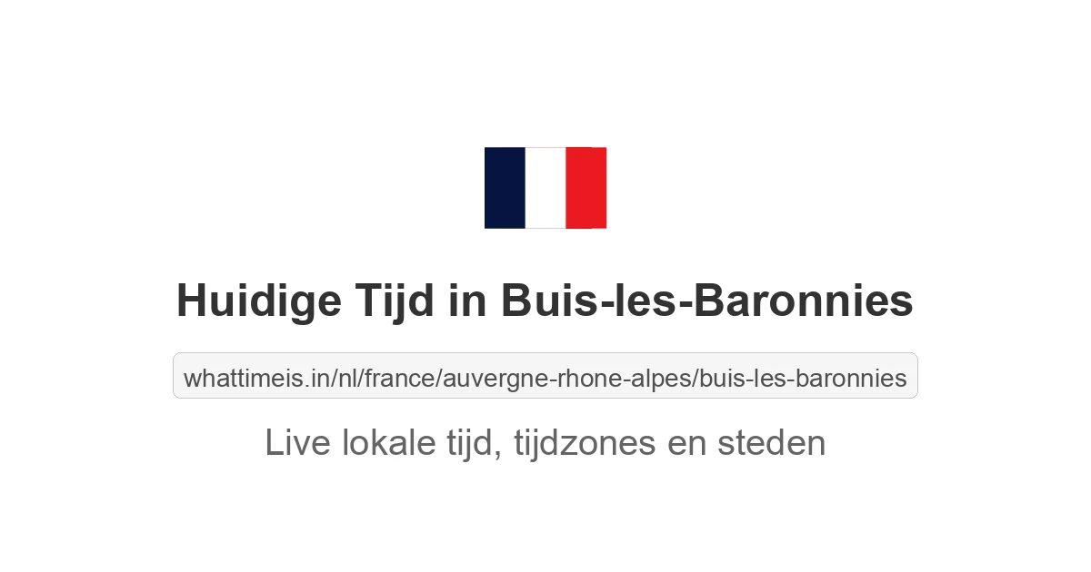 Huidige tijd in Buis-les-Baronnies