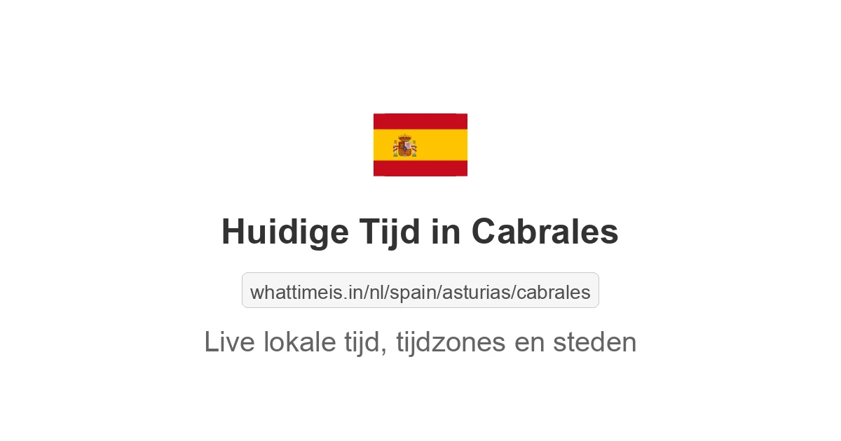 Huidige tijd in Cabrales