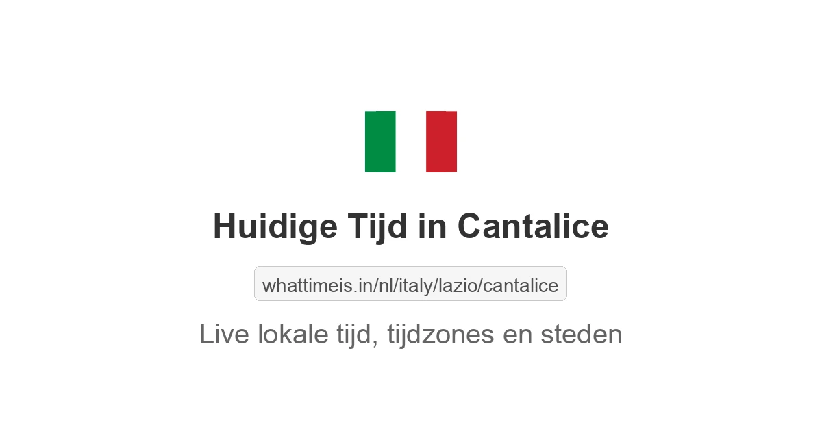 Huidige tijd in Cantalice