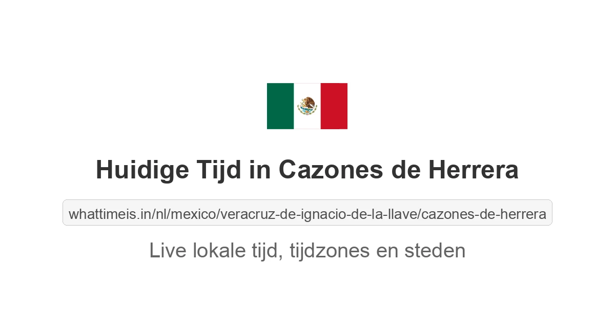Huidige tijd in Cazones de Herrera