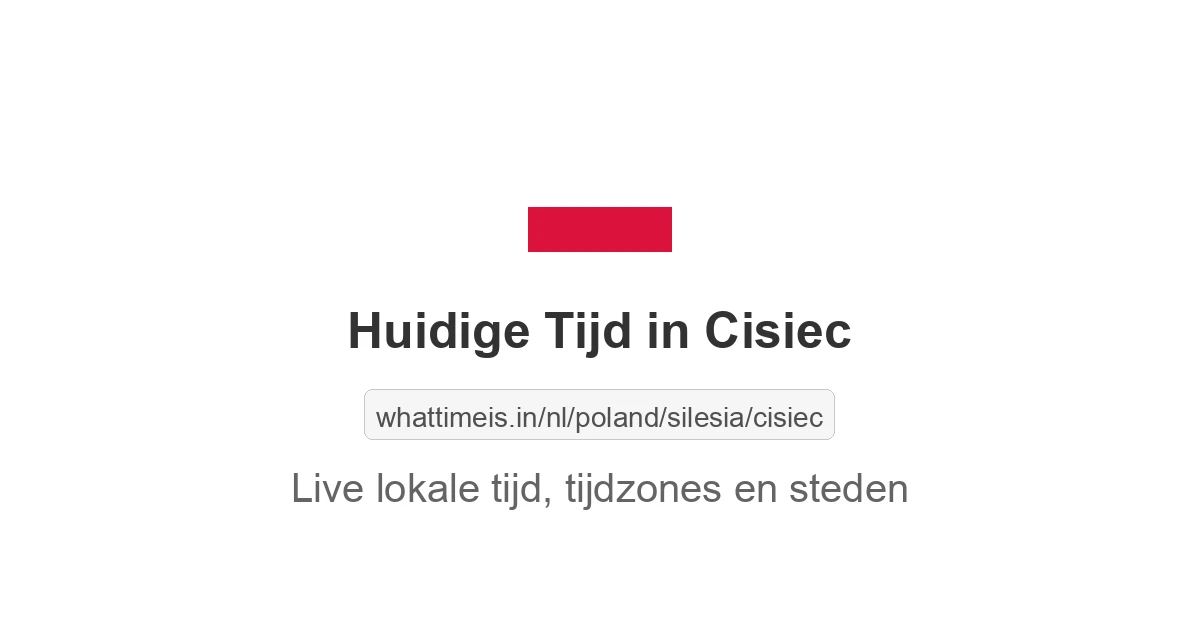 Huidige tijd in Cisiec