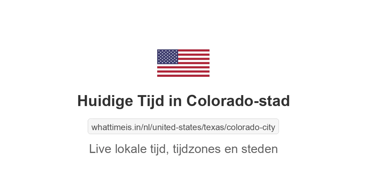 Huidige tijd in Colorado-stad