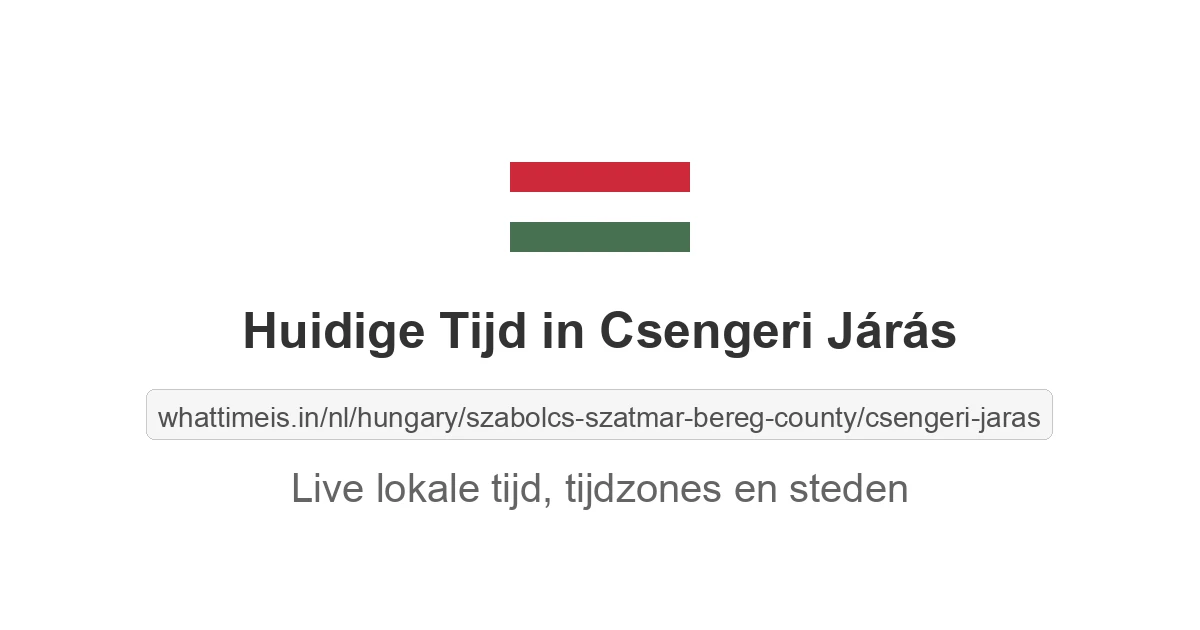 Huidige tijd in Csengeri Járás
