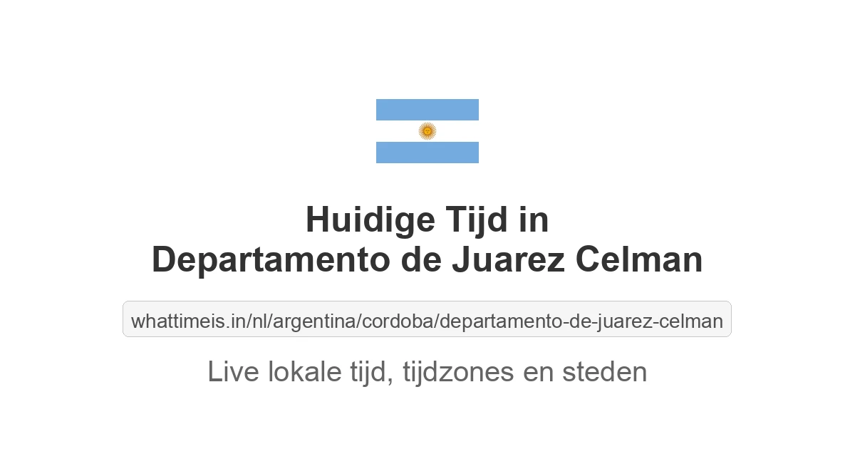 Huidige tijd in Departamento de Juarez Celman