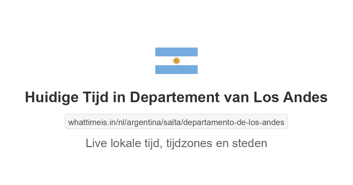 Huidige tijd in Departement van Los Andes