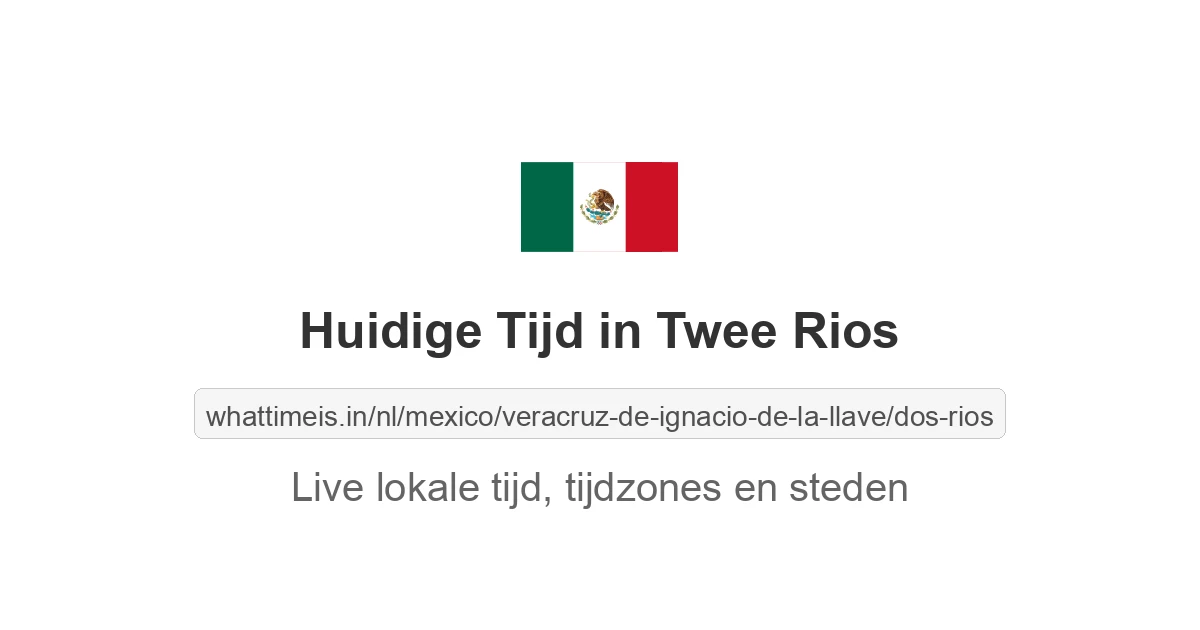 Huidige tijd in Twee Rios