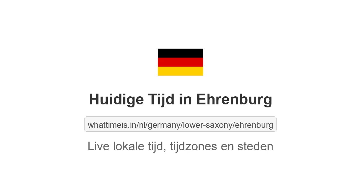 Huidige tijd in Ehrenburg