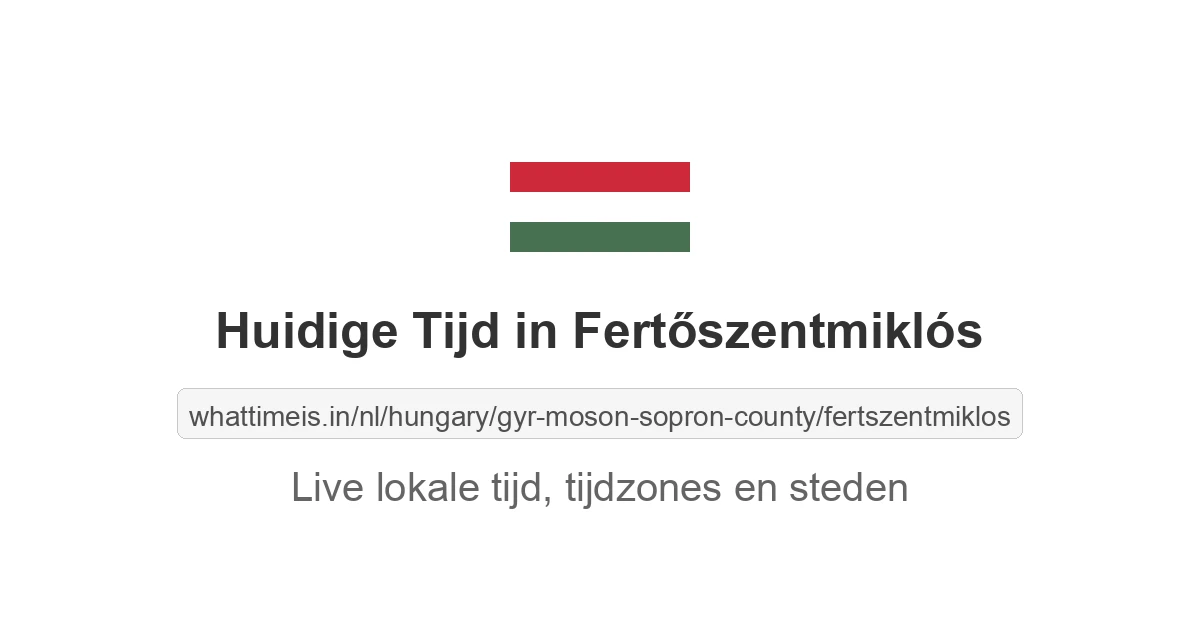 Huidige tijd in Fertőszentmiklós