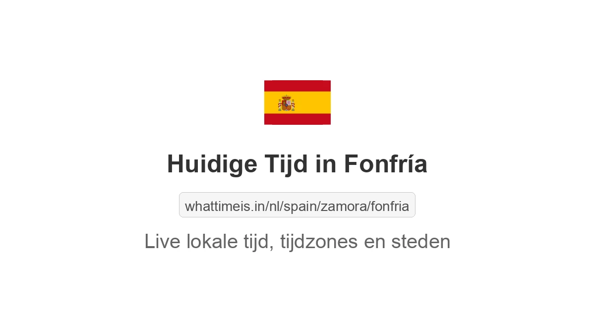 Huidige tijd in Fonfría